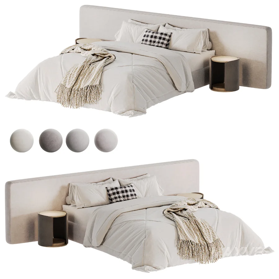 Modern Double Bed 03 - Image 5