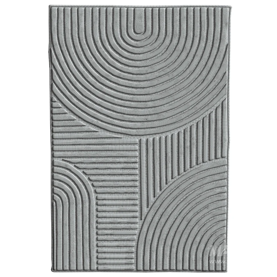 Embossed arches tufted rug - Image 6