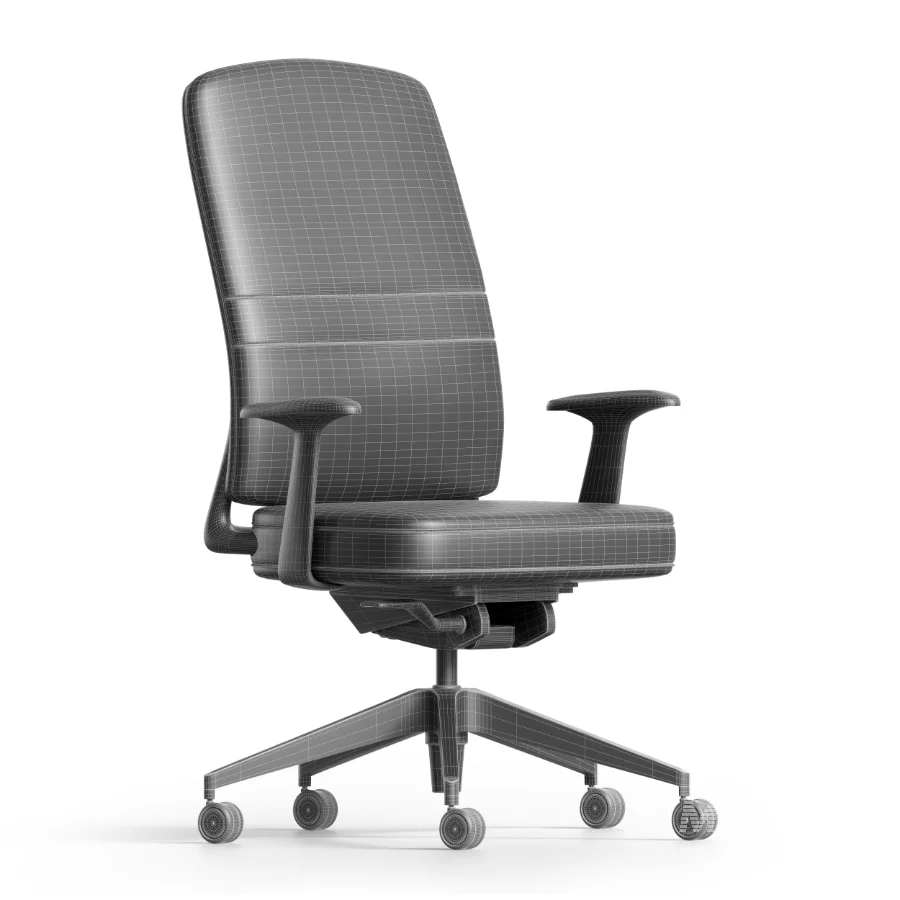 LEATHER-COVERED COMPUTER CHAIR - Image 6