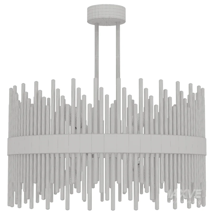 Sabina Satin Brass Round Chandelier - Image 3