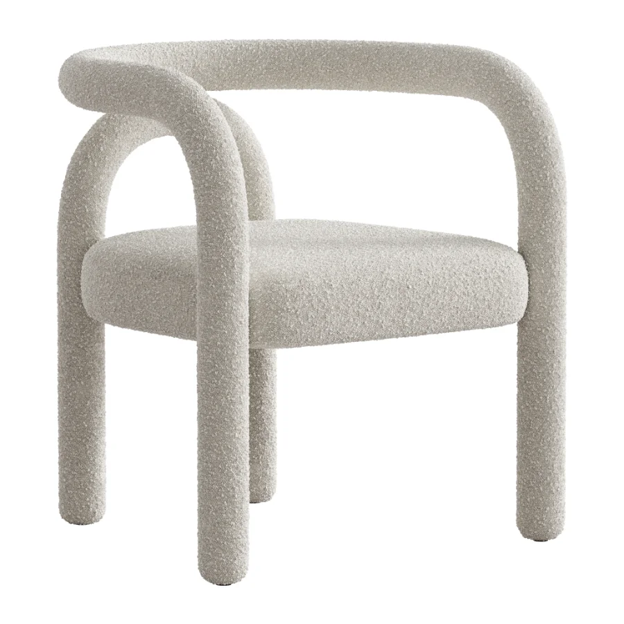 Modern Design Armless Open Back Chairs Fabric Dining Chairs - Image 5