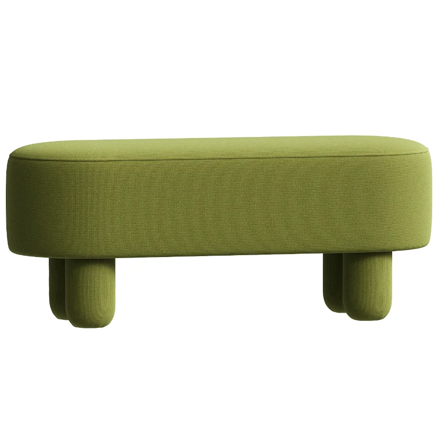 Bellamy Olive Velvet Bench - Image 1