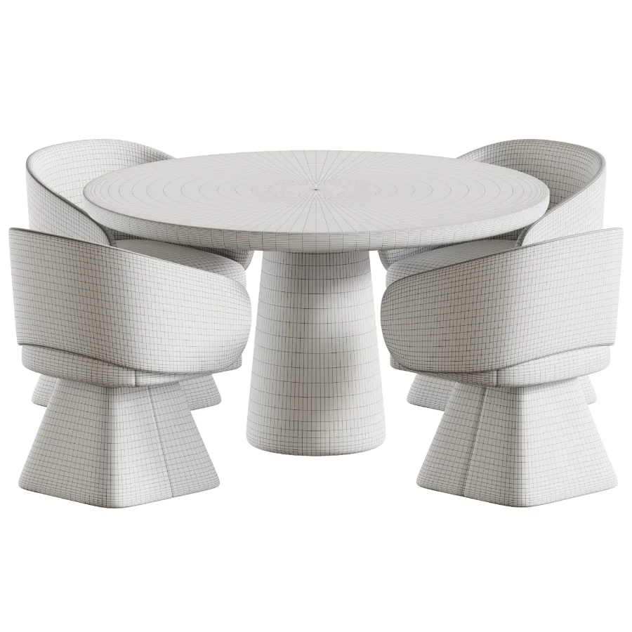 Milan swivel chair and Makoto dining table - Image 5