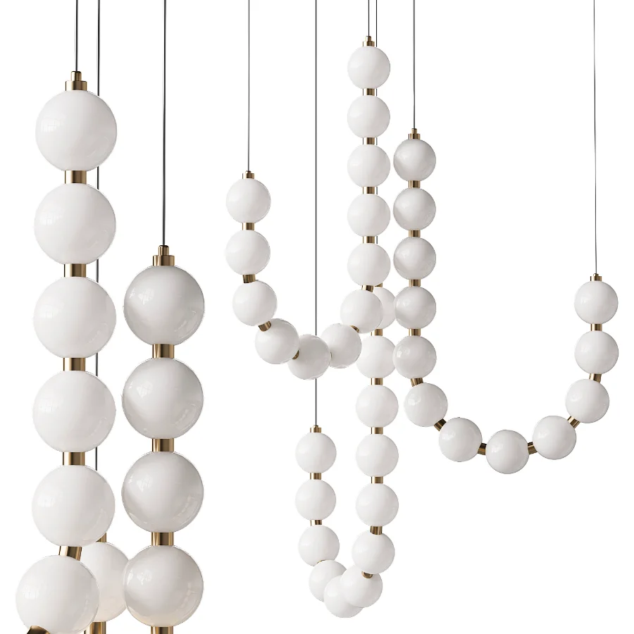 Womo Pearl Brass Globe Chandelier - Image 5