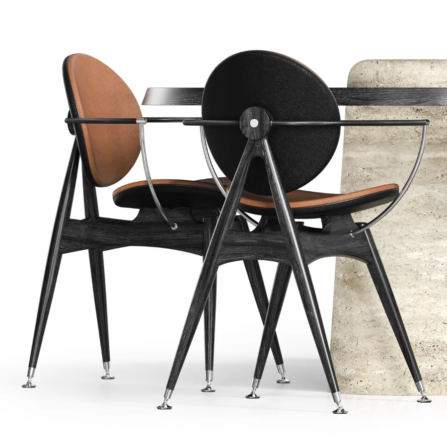 DINING TABLE WITH 4 CHAIRS - Image 5