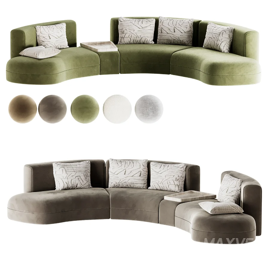 Modular curved sectional Sofa - Image 3