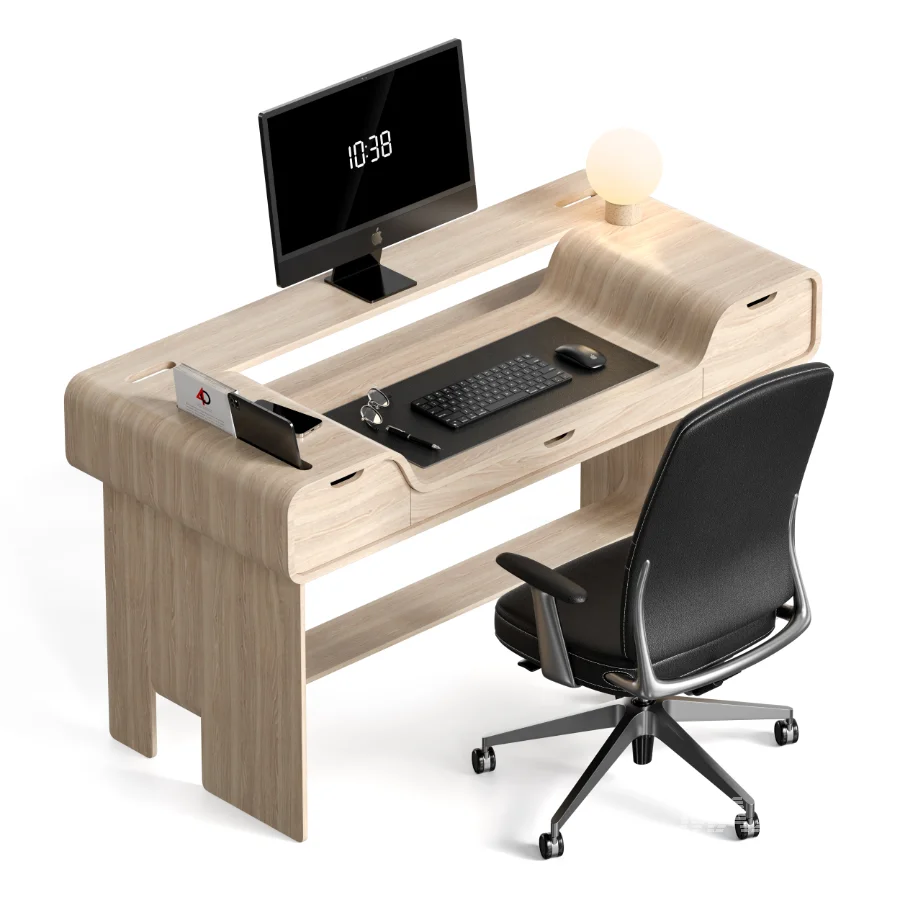 HOLLOW WOOD OFFICE DESK - Image 3