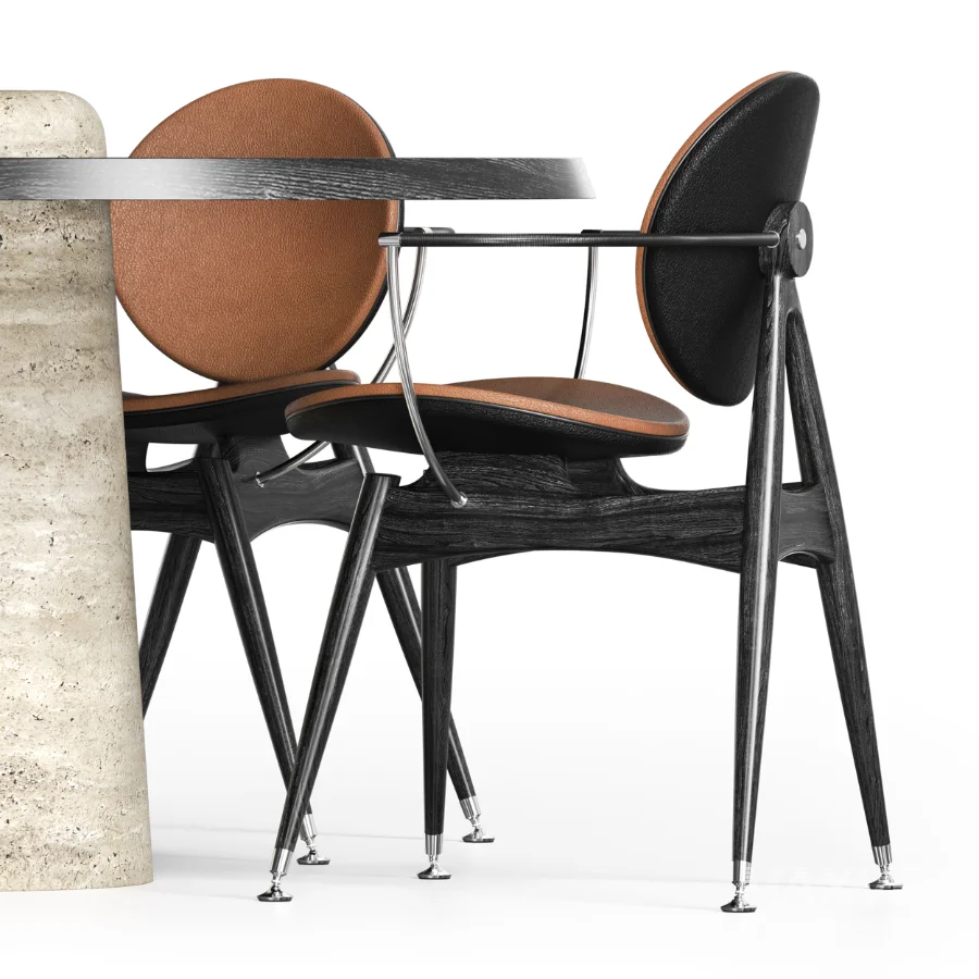 DINING TABLE WITH 4 CHAIRS - Image 6