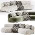 Pierre Augustin Rose Sofa - Thumbnail 4