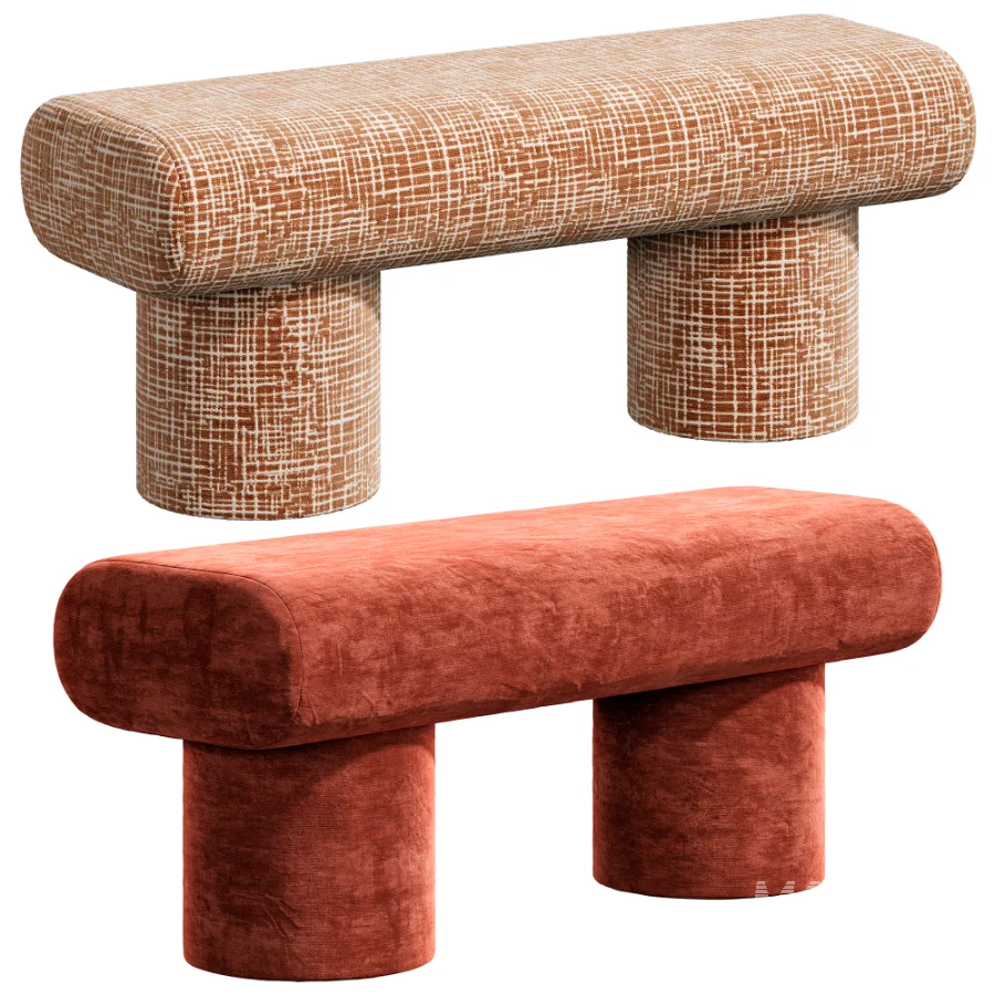 Plum Boucle Green Bench - Image 4