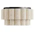 Folia scalloped natural linen flush pendant - Thumbnail 3