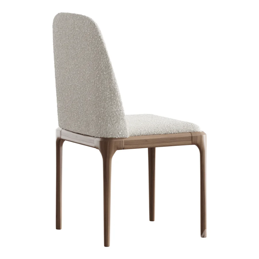 Leather Scandinavian Restaurant Side Chair - Image 6