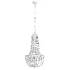 Pioni 3 light antique brass crystal glass chandelier - Thumbnail 4