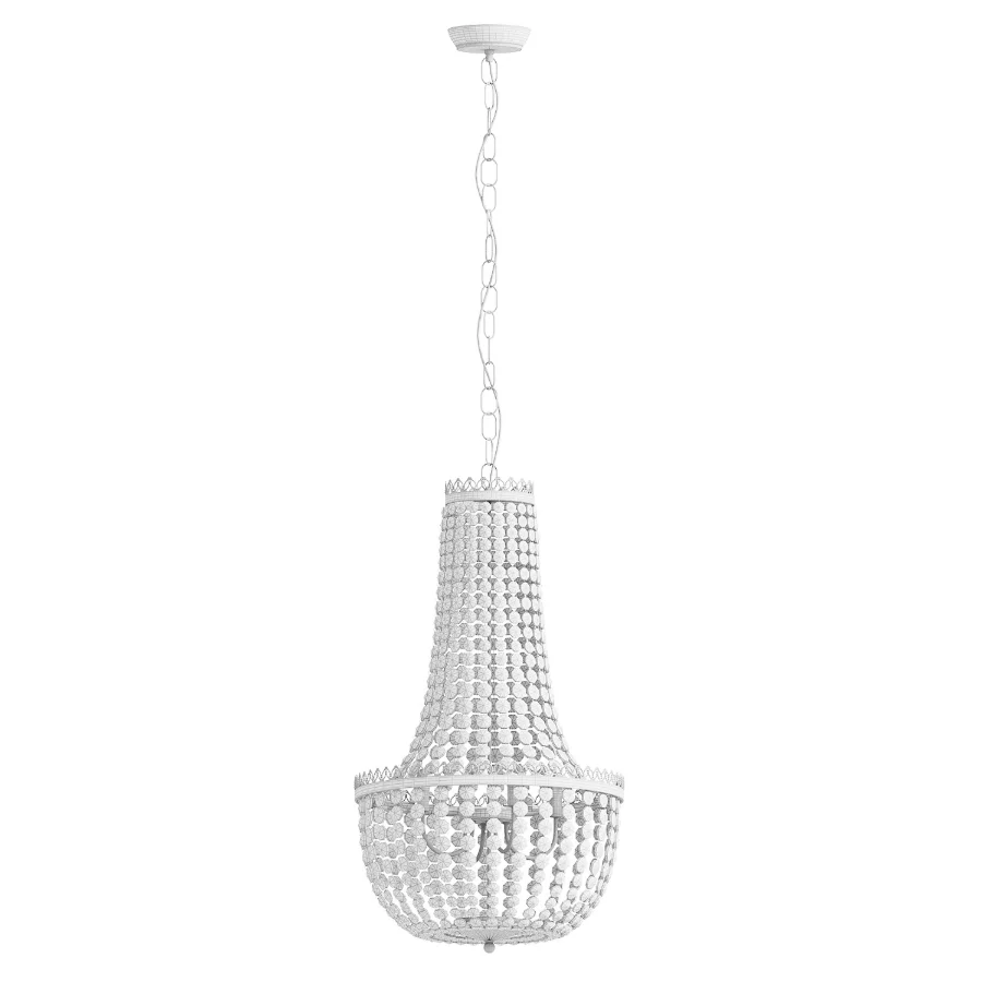 Pioni 3 light antique brass crystal glass chandelier - Image 4