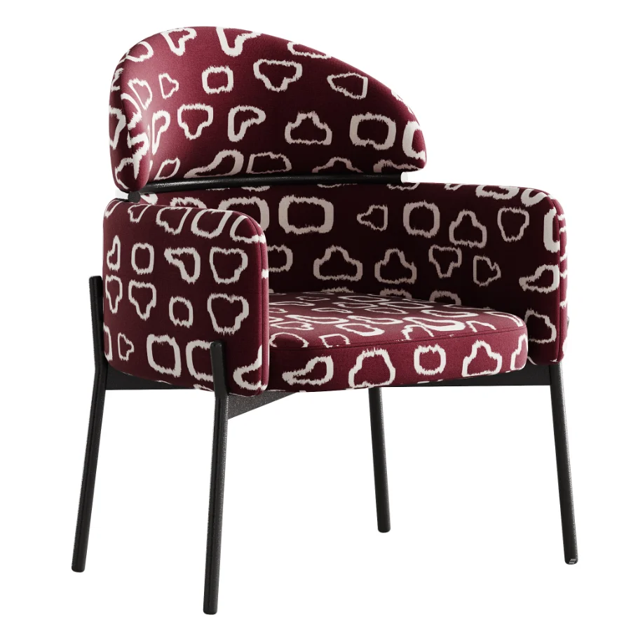 Simple Padded Arm Chair with Arms - Image 1