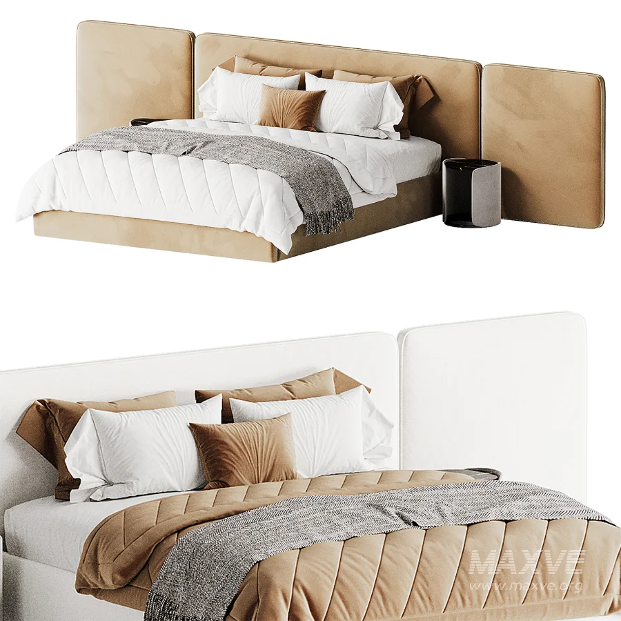 Japandi Modern Double Bed - Image 5