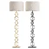 Metal Floor Lamp Linen Oat Shade - Thumbnail 1