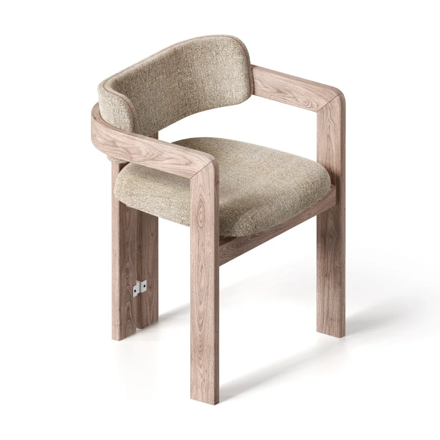 CHAIR With Solid Curved Wooden Structure - Image 5