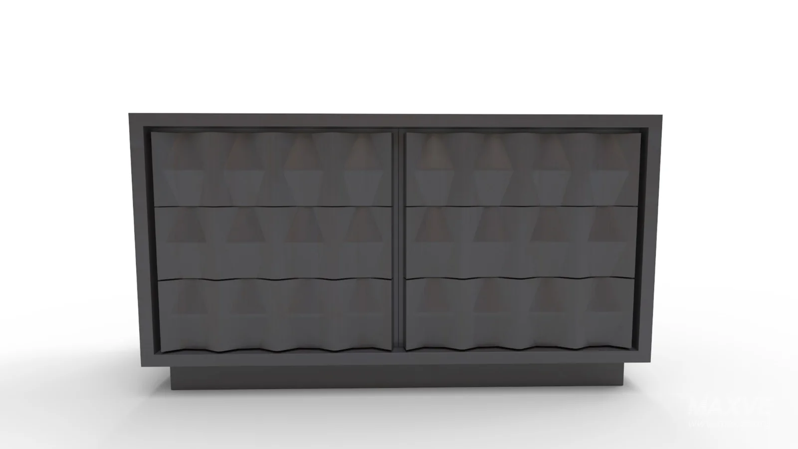Carved Pattern Wide Dresser - Image 9