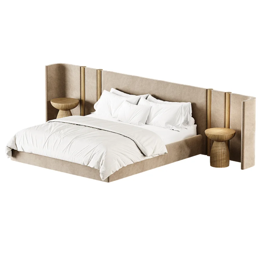 Japandi Double Bed 02 - Image 3