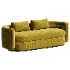Oratino Ivory Linen 3 Seater Curved Sofa - Thumbnail 2