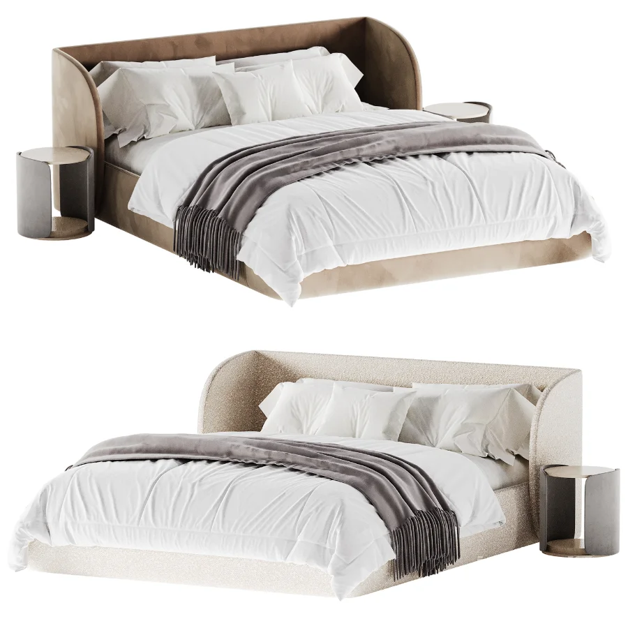 Yuna Boucle Bed by Divan - Image 3