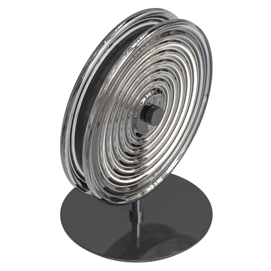 Table lamp made of metal and glass decorated - Image 1