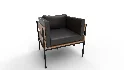 Living Room PU Leather Leisure Sofa Chair - Thumbnail 5