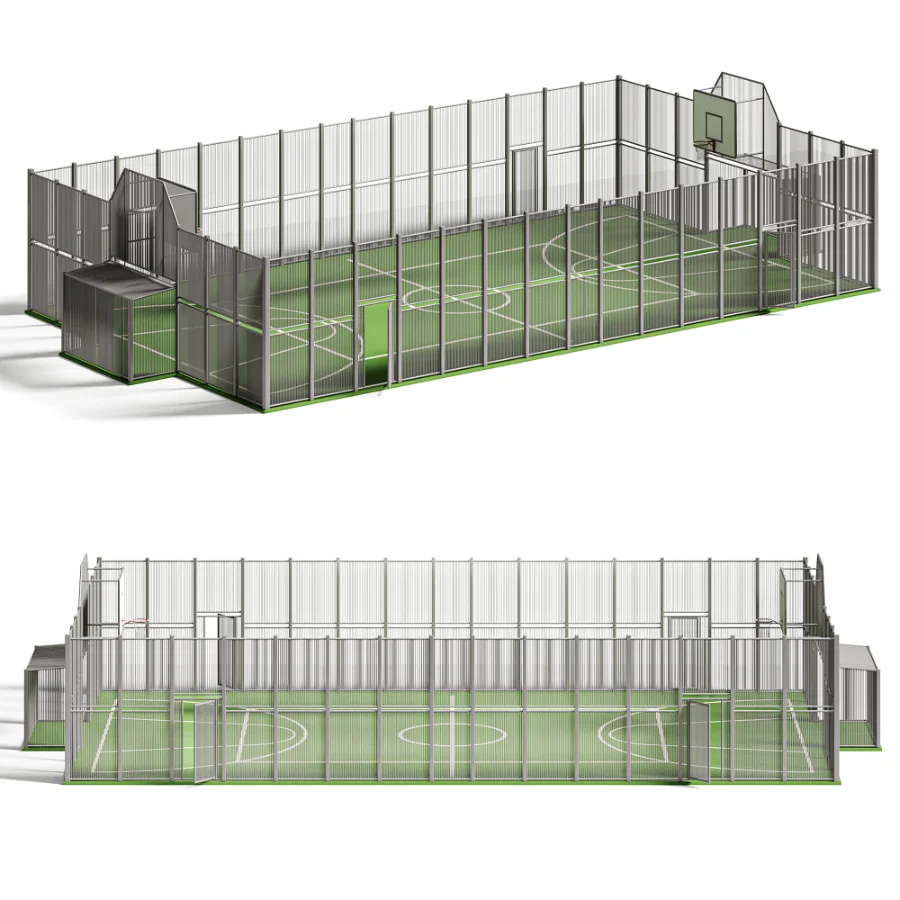 Fenced multi purpose sports court - Image 1