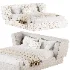 Antonella Stone Cream Fabric King Bed - Thumbnail 2