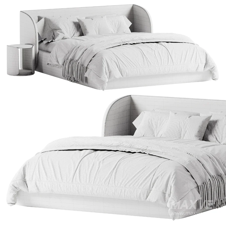 Yuna Boucle Bed by Divan - Image 2