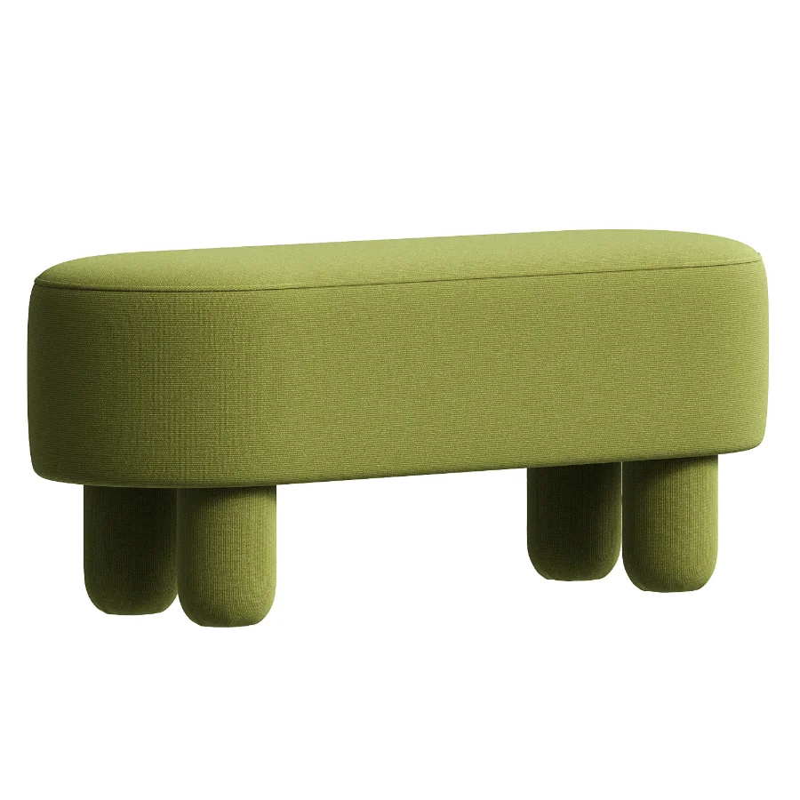 Bellamy Olive Velvet Bench - Image 4