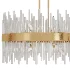 Sabina Satin Brass Round Chandelier - Thumbnail 4