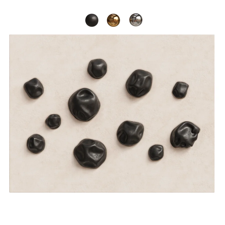 Gold Organic Wall Decor 07 - Image 1