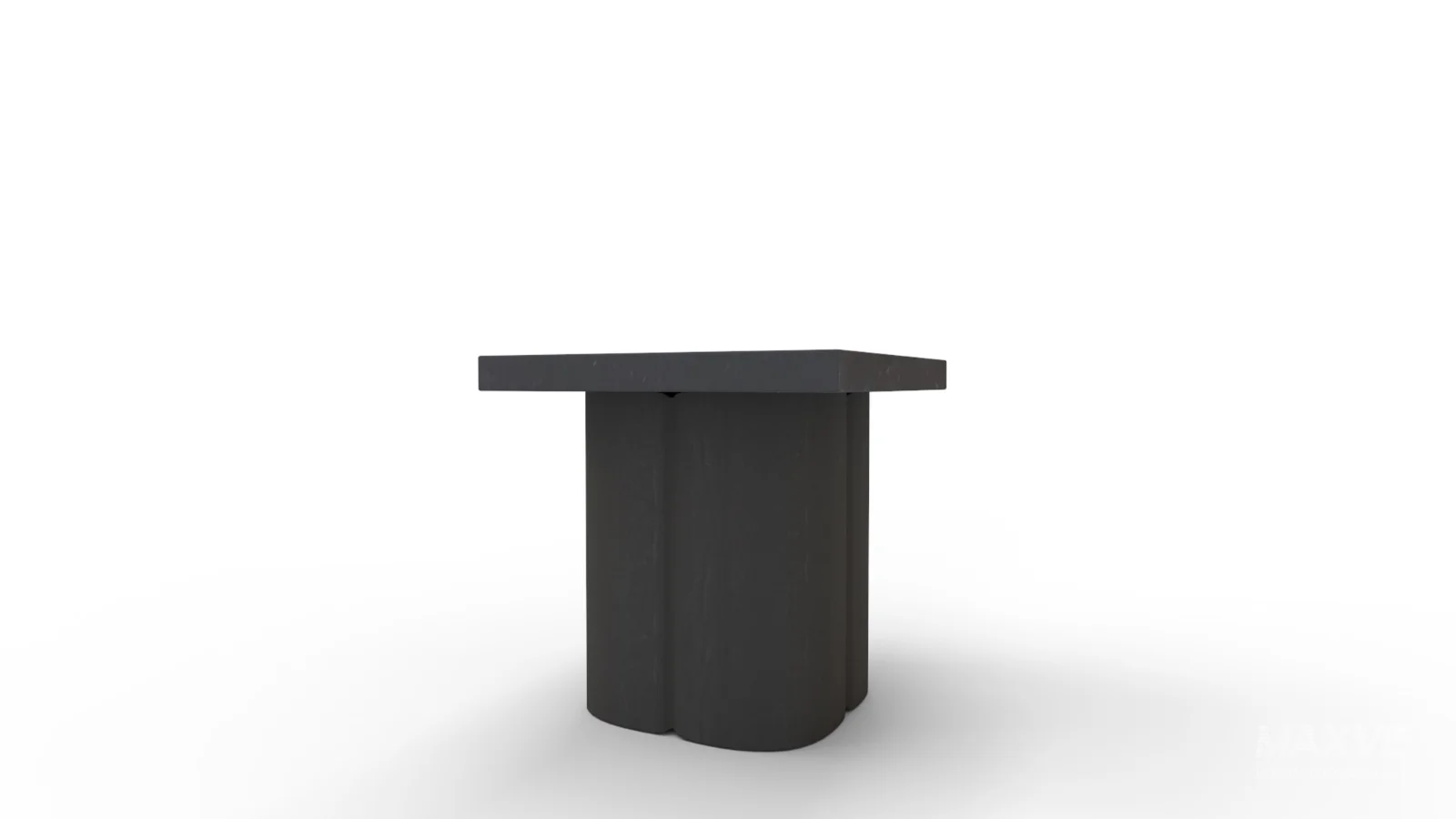 Kayla Black Concrete Side Table - Image 2