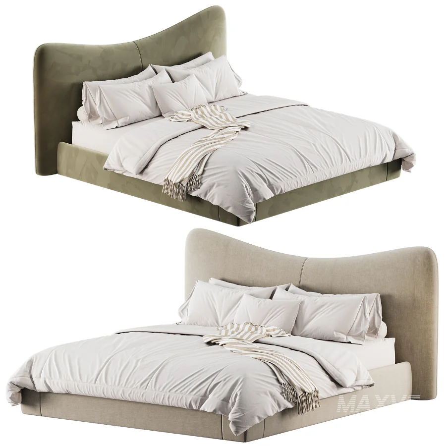 Modern Double Bed 07 - Image 3