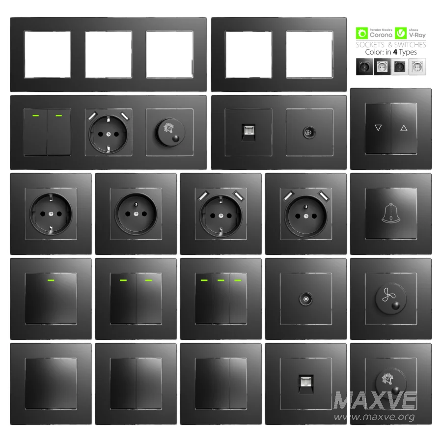 Sockets and Switches 4 Color - Image 1