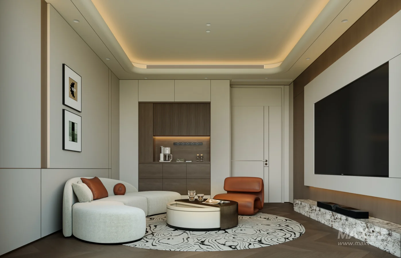 Modern bedroom and dressing room - Image 3