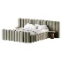 Amma Brown Velvet King Bed - Thumbnail 1