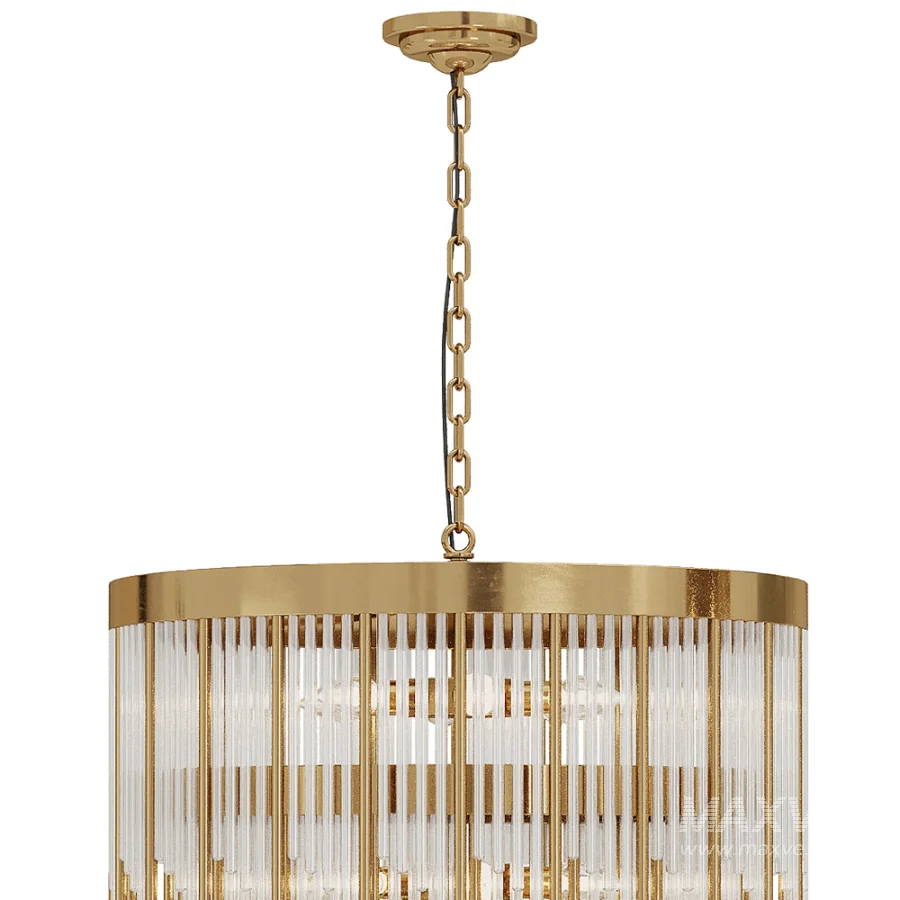 Glam Antique Bronze Waterfall Chandelier - Image 2