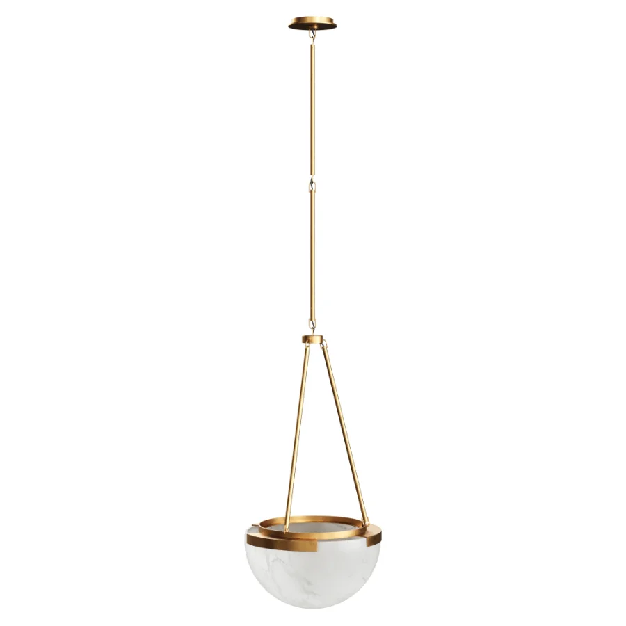 Melange Small Elongated Alabaster Pendant by Visual Comfort - Image 6