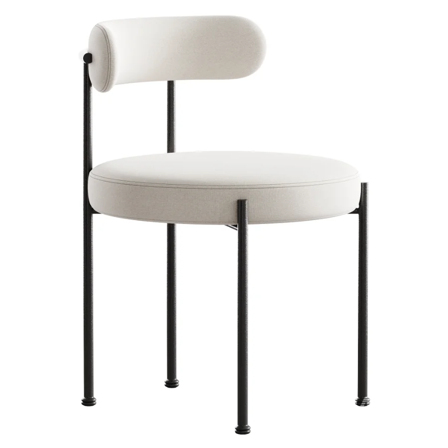 Modern Style Upholstered Side Chair Open Back Dining Chair - Image 2