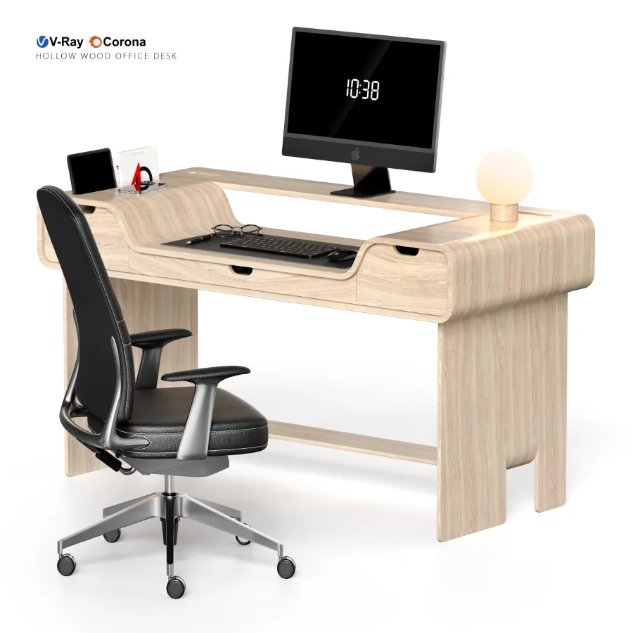 HOLLOW WOOD OFFICE DESK - Image 1