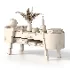 Decorative Set With Wooden Side Table - Thumbnail 6
