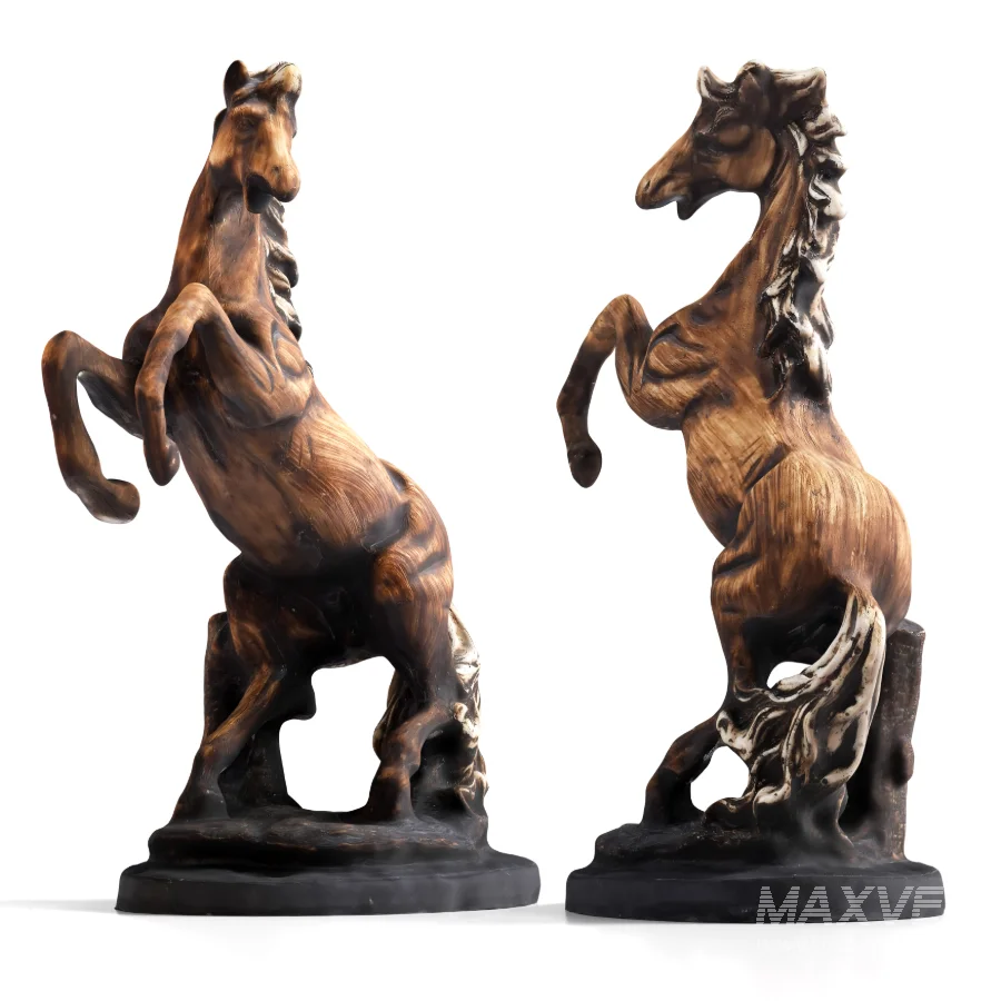 Wooden Horse Statue - Image 1