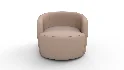 Tub Swivel Chair Sand Velvet - Thumbnail 3