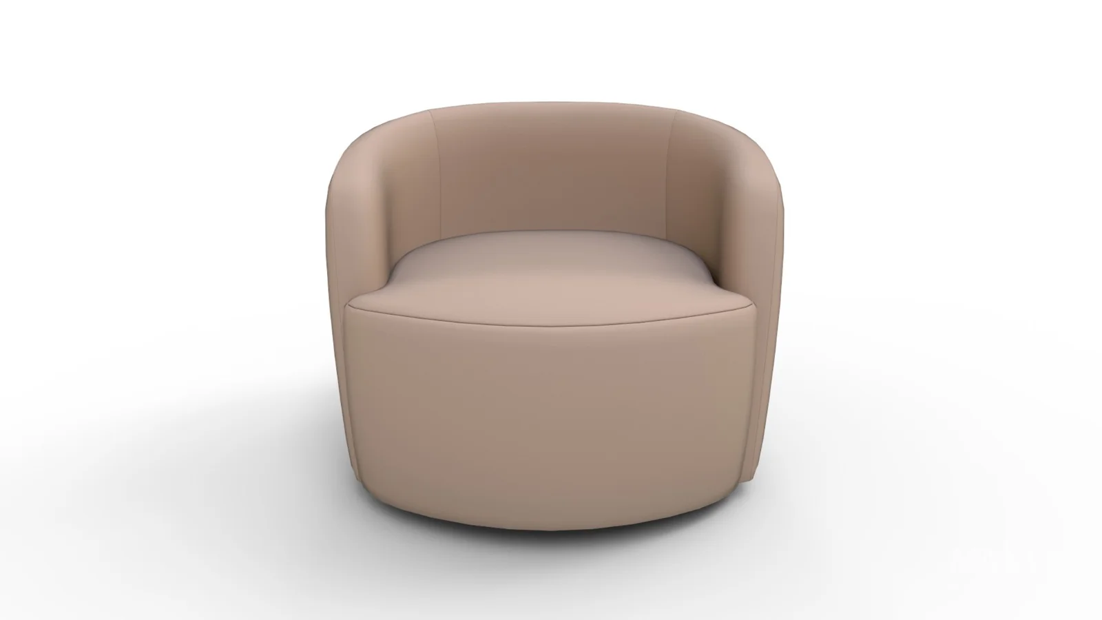Tub Swivel Chair Sand Velvet - Image 3