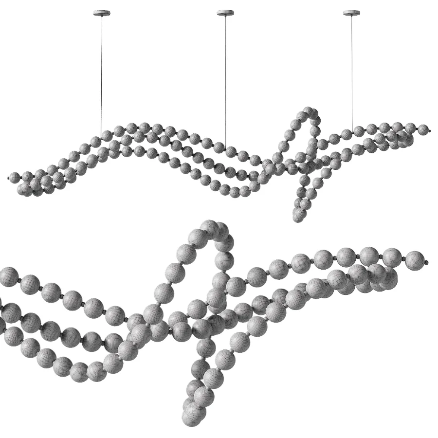 Glass Pearl Necklace Chandelier - Image 5