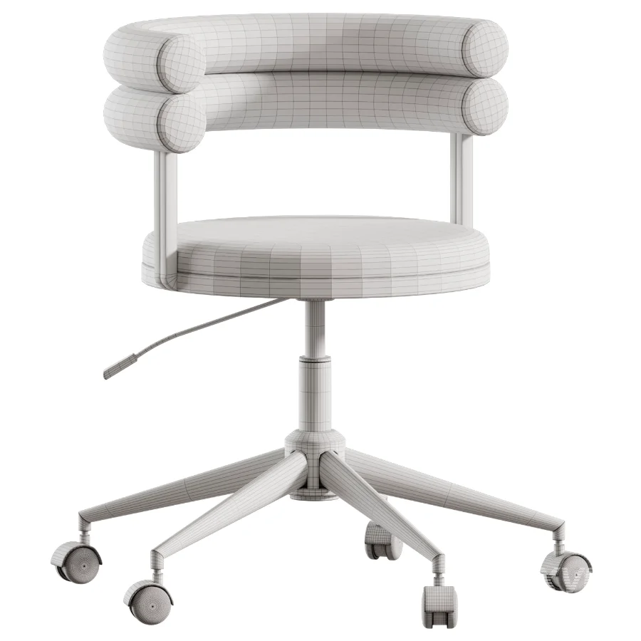 Ponty light gray office chair - Image 3