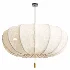 Traditional Japanese Round Iron Frame Fabric Shade Light Chandelier - Thumbnail 3